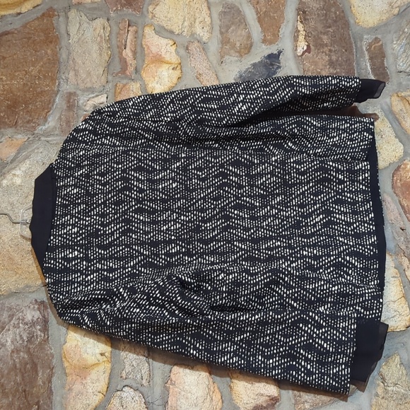 Lafayette 148 New York Black White Woven Jacket - Picture 10 of 14